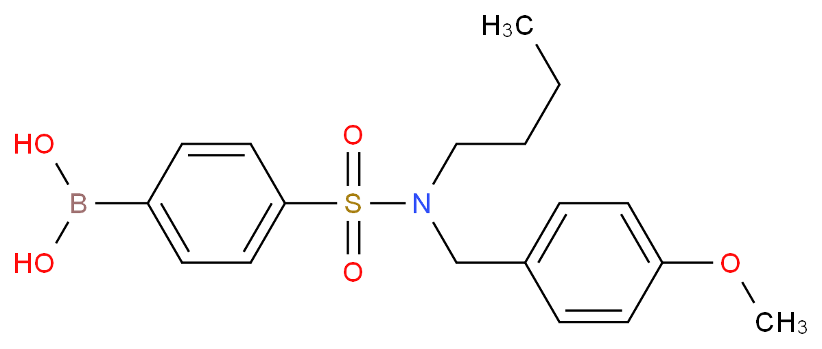 (4-{butyl[(4-methoxyphenyl)methyl]sulfamoyl}phenyl)boronic acid_分子结构_CAS_913835-97-9