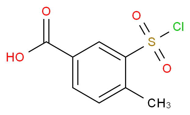 3-Chlorosulfonyl-4-methylbenzoic acid_分子结构_CAS_2548-29-0)