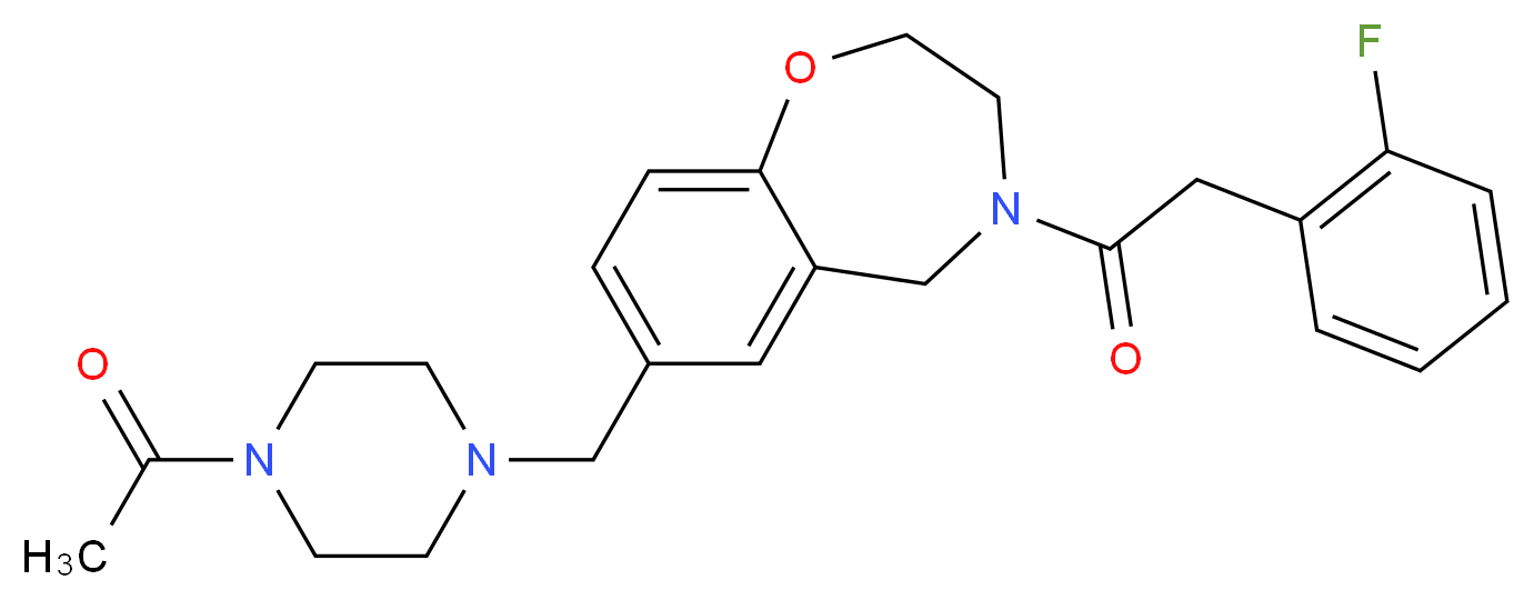 7-[(4-acetyl-1-piperazinyl)methyl]-4-[(2-fluorophenyl)acetyl]-2,3,4,5-tetrahydro-1,4-benzoxazepine_分子结构_CAS_)