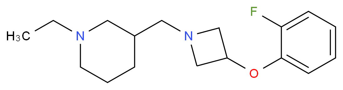 1-ethyl-3-{[3-(2-fluorophenoxy)azetidin-1-yl]methyl}piperidine_分子结构_CAS_)