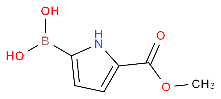 (5-(Methoxycarbonyl)-1H-pyrrol-2-yl)boronic acid_分子结构_CAS_1217500-64-5)