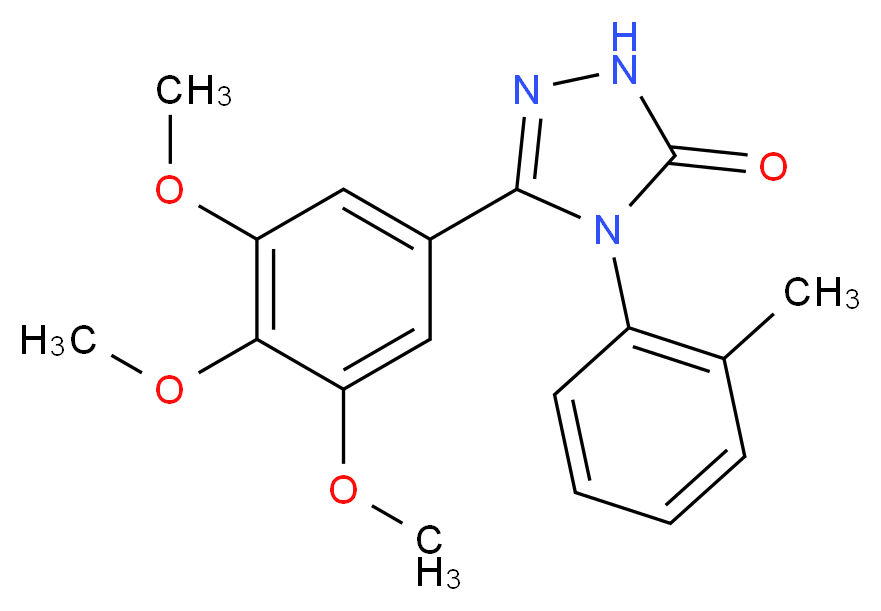4-(2-methylphenyl)-5-(3,4,5-trimethoxyphenyl)-2,4-dihydro-3H-1,2,4-triazol-3-one_分子结构_CAS_)