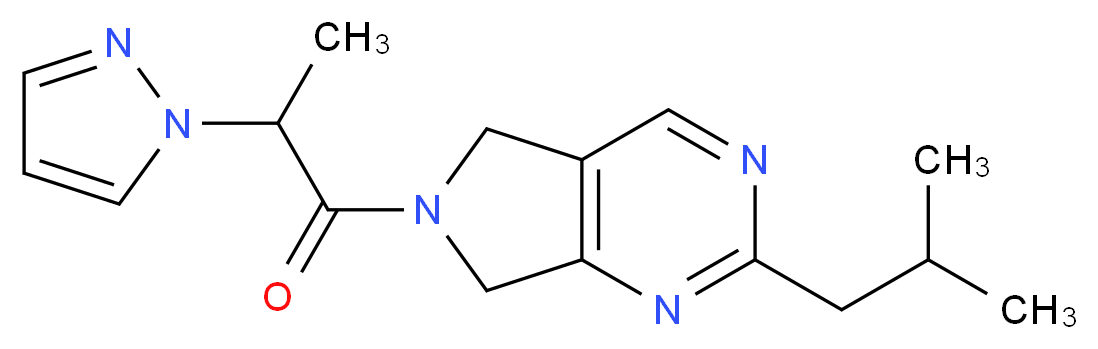 2-isobutyl-6-[2-(1H-pyrazol-1-yl)propanoyl]-6,7-dihydro-5H-pyrrolo[3,4-d]pyrimidine_分子结构_CAS_)