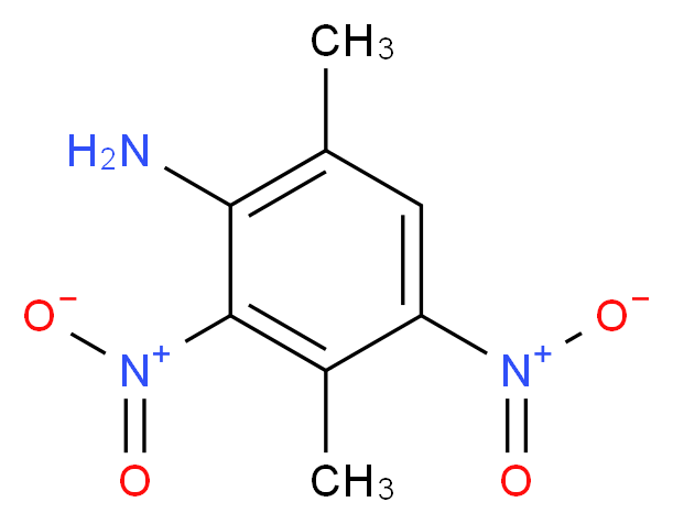 3,6-dimethyl-2,4-dinitroaniline_分子结构_CAS_6311-52-0