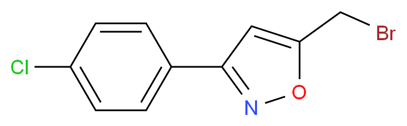 5-(bromomethyl)-3-(4-chlorophenyl)-1,2-oxazole_分子结构_CAS_5300-92-5