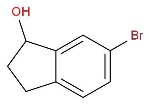 6-bromo-2,3-dihydro-1H-inden-1-ol_分子结构_CAS_862135-61-3