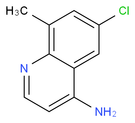 6-chloro-8-methylquinolin-4-amine_分子结构_CAS_948293-08-1