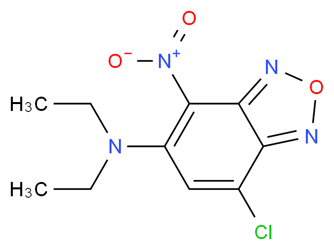 7-chloro-N,N-diethyl-4-nitro-2,1,3-benzoxadiazol-5-amine_分子结构_CAS_257932-06-2