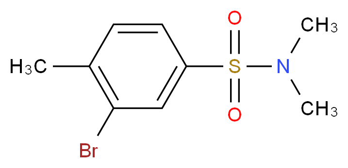 3-bromo-N,N,4-trimethylbenzene-1-sulfonamide_分子结构_CAS_850429-72-0