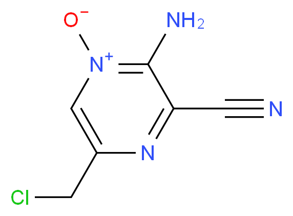 2-amino-5-(chloromethyl)-3-cyanopyrazin-1-ium-1-olate_分子结构_CAS_40127-89-7