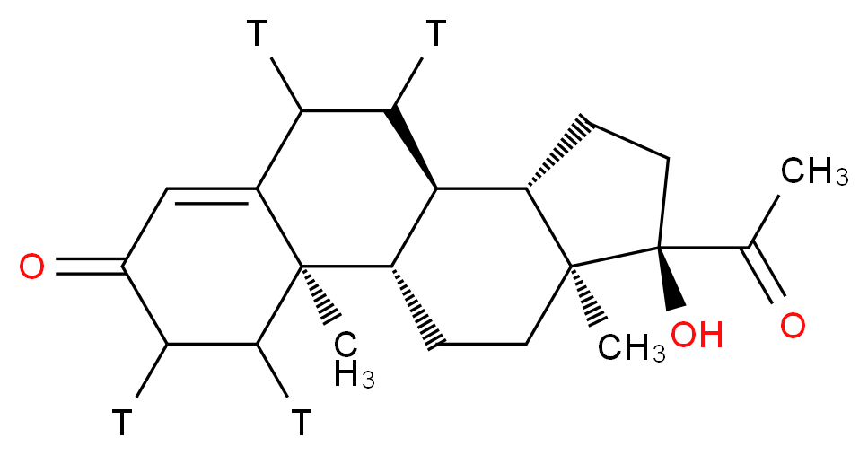 17α-Hydroxyprogesterone-[1,2,6,7-3H] solution_分子结构_CAS_)