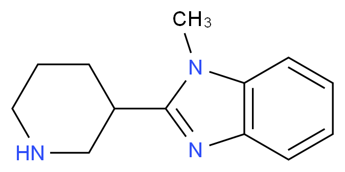 1-methyl-2-(3-piperidinyl)-1H-benzimidazole_分子结构_CAS_947013-81-2)