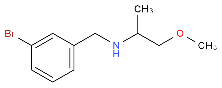 (3-bromobenzyl)(2-methoxy-1-methylethyl)amine_分子结构_CAS_355815-55-3)