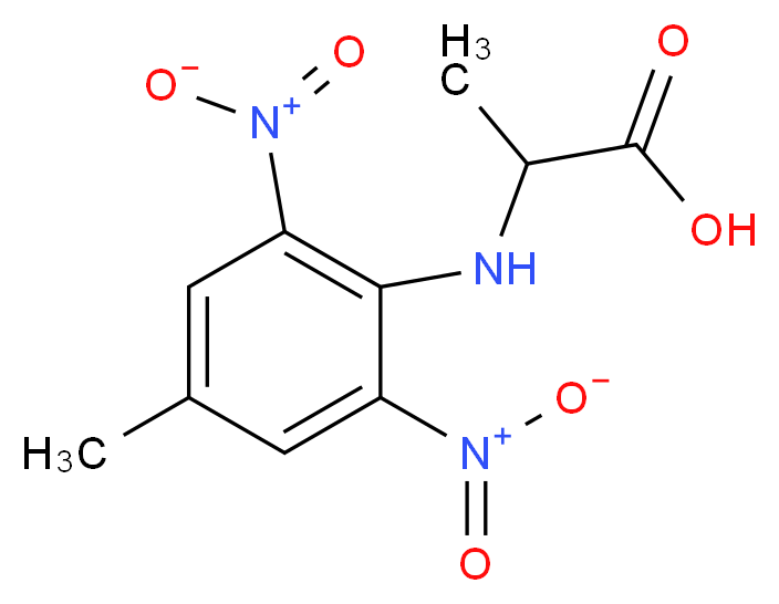 2-(4-Methyl-2,6-dinitroanilino)propanoic acid_分子结构_CAS_)