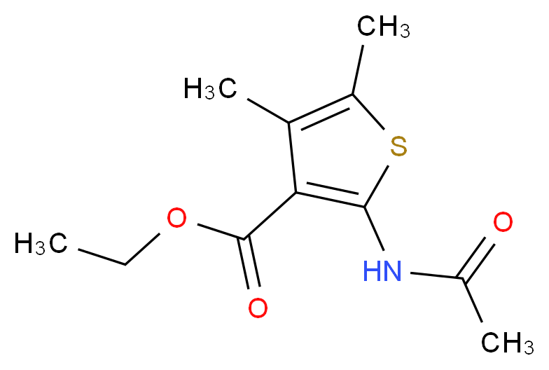 Ethyl 2-(acetylamino)-4,5-dimethylthiophene-3-carboxylate_分子结构_CAS_)