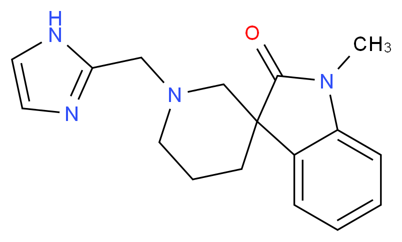 1'-(1H-imidazol-2-ylmethyl)-1-methylspiro[indole-3,3'-piperidin]-2(1H)-one_分子结构_CAS_)