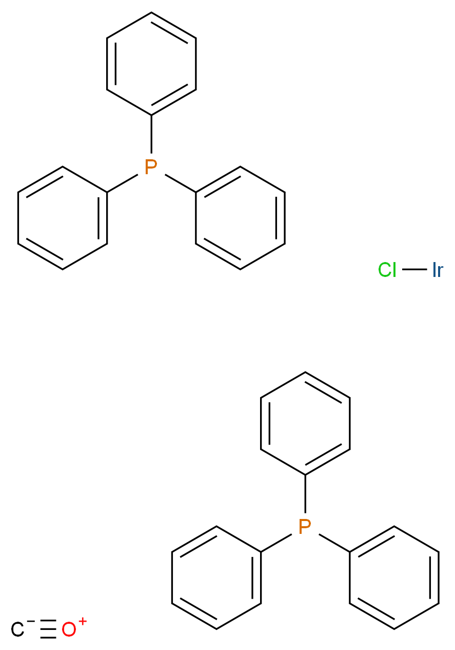 碳双(三苯基膦)氯化铱(I)_分子结构_CAS_14871-41-1)