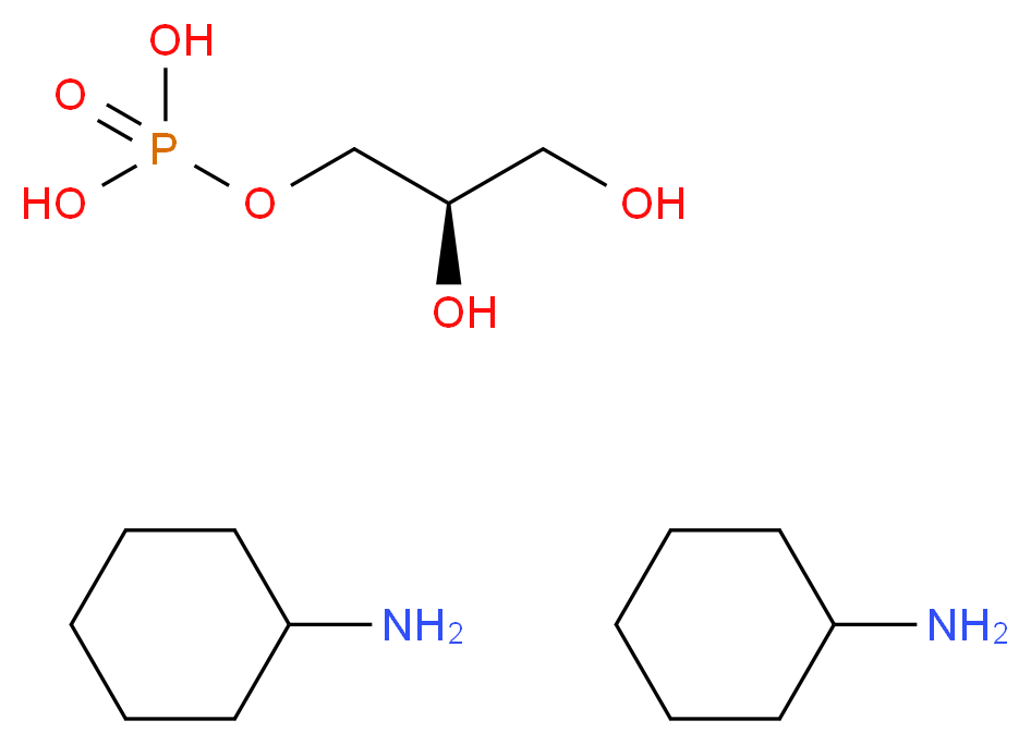 L-&alpha;-GLYCEROL PHOSPHATE BIS(CYCLOHEXYLAMMONIUM) SALT_分子结构_CAS_29849-82-9)