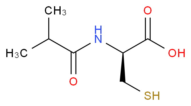 N-异丁酰基-D-巯基丙氨酸_分子结构_CAS_124529-07-3)