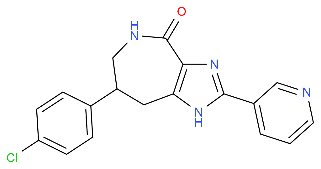 7-(4-chlorophenyl)-2-pyridin-3-yl-5,6,7,8-tetrahydroimidazo[4,5-c]azepin-4(1H)-one_分子结构_CAS_)