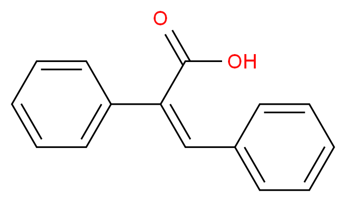 2,3-diphenylprop-2-enoic acid_分子结构_CAS_91-48-5