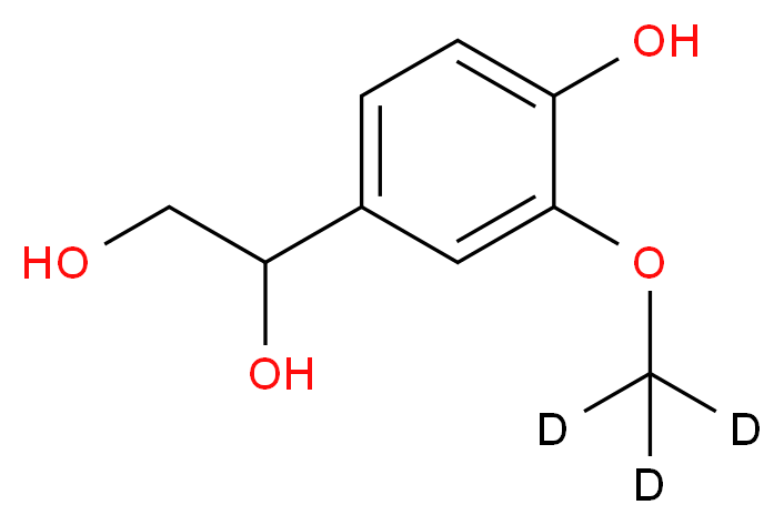rac 4-Hydroxy-3-methoxyphenylethylene Glycol-d3_分子结构_CAS_74495-72-0)