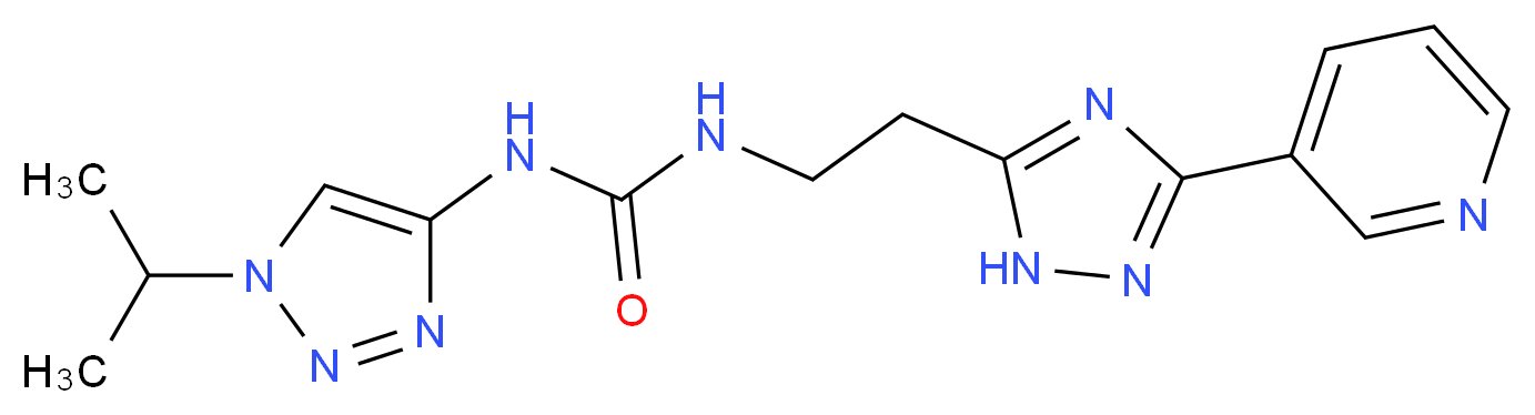 N-(1-isopropyl-1H-1,2,3-triazol-4-yl)-N'-[2-(3-pyridin-3-yl-1H-1,2,4-triazol-5-yl)ethyl]urea_分子结构_CAS_)