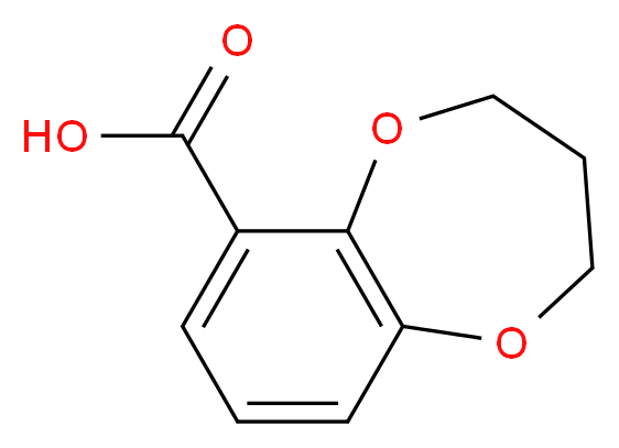 3,4-dihydro-2H-1,5-benzodioxepine-6-carboxylic acid_分子结构_CAS_66410-67-1)