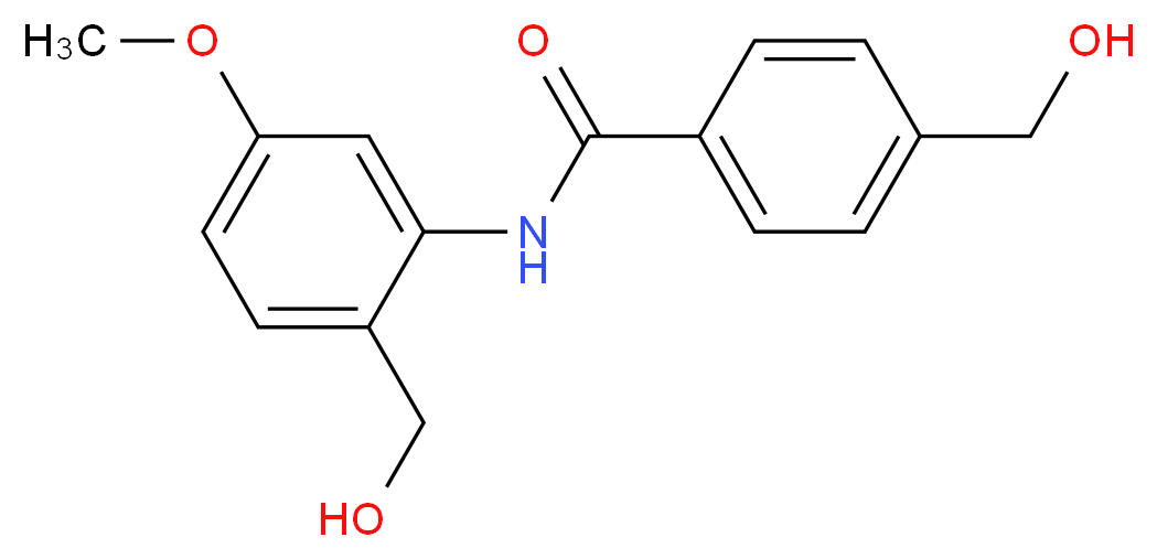 4-(hydroxymethyl)-N-[2-(hydroxymethyl)-5-methoxyphenyl]benzamide_分子结构_CAS_313366-86-8