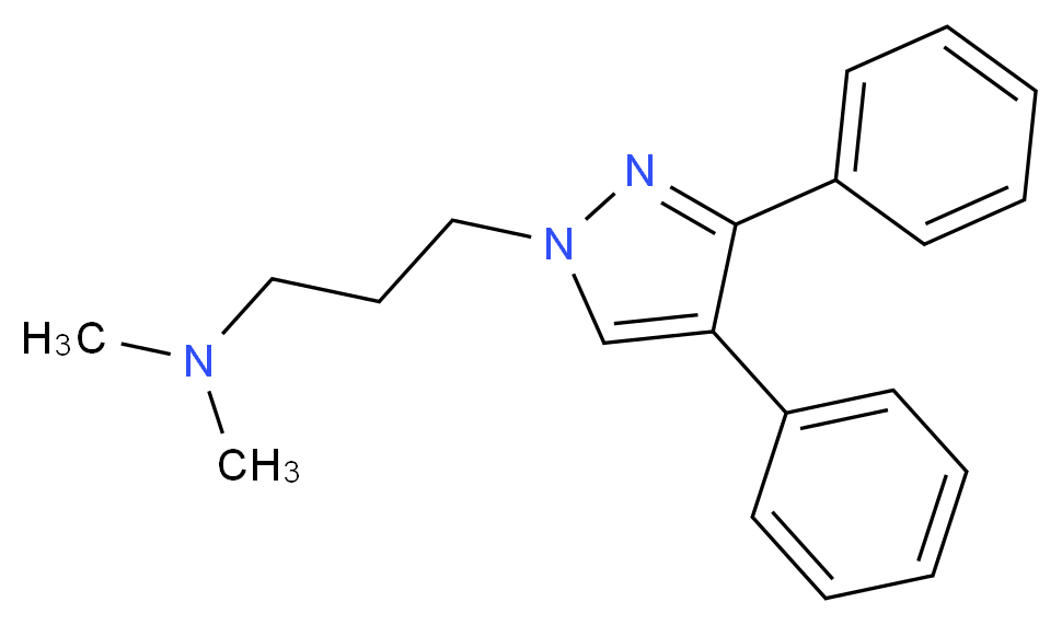 [3-(3,4-diphenyl-1H-pyrazol-1-yl)propyl]dimethylamine_分子结构_CAS_80410-36-2