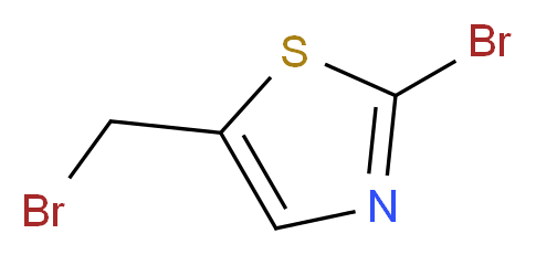 2-bromo-5-(bromomethyl)-1,3-thiazole_分子结构_CAS_131748-91-9