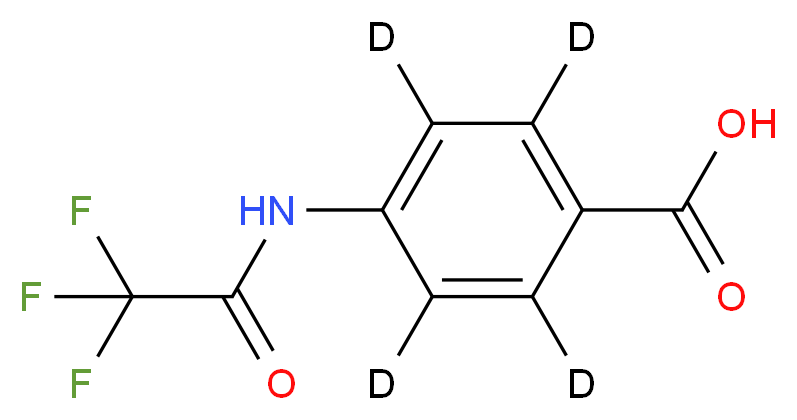 4-(Trifluoroacetylamino)benzoic Acid-d4_分子结构_CAS_461426-32-4)