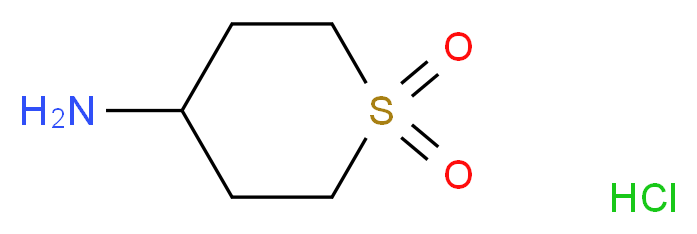 4-Aminotetrahydro-2H-thiopyran-1,1-dioxide hydrochloride_分子结构_CAS_116529-31-8)