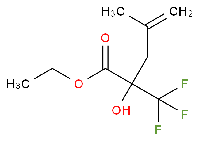 ethyl 2-hydroxy-4-methyl-2-(trifluoromethyl)pent-4-enoate_分子结构_CAS_217195-91-0