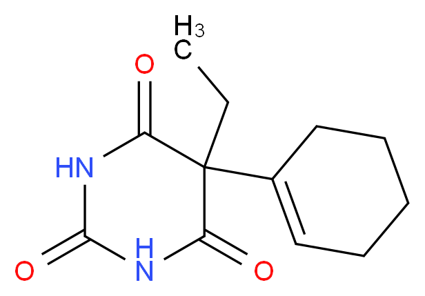 5-(cyclohex-1-en-1-yl)-5-ethyl-1,3-diazinane-2,4,6-trione_分子结构_CAS_52-31-3