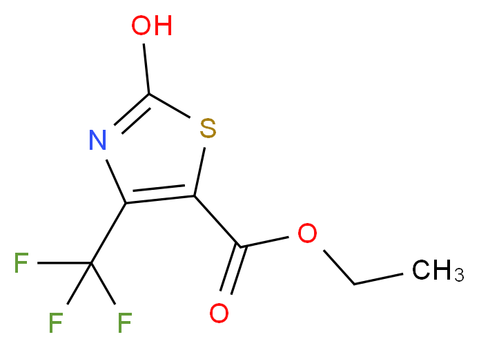 ETHYL 4-(TRIFLUOROMETHYL)-2-HYDROXYTHIAZOLE-5-CARBOXYLATE_分子结构_CAS_72850-53-4)