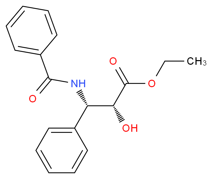 (2R,3S)-N-Benzoyl-3-phenyl Isoserine Ethyl Ester _分子结构_CAS_153433-80-8)