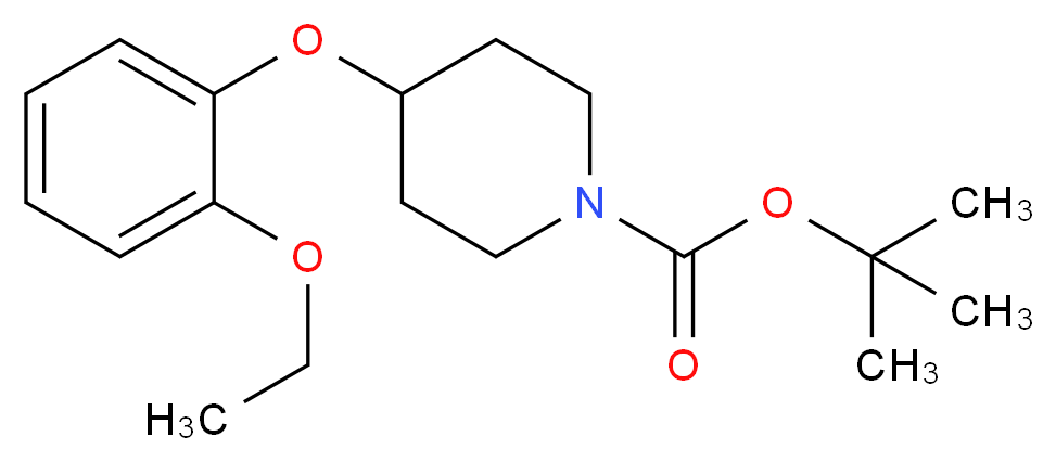 1-Boc-4-(2-乙氧基苯氧基)哌啶_分子结构_CAS_902836-72-0)