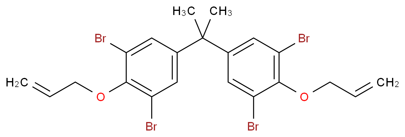 1,3-dibromo-5-{2-[3,5-dibromo-4-(prop-2-en-1-yloxy)phenyl]propan-2-yl}-2-(prop-2-en-1-yloxy)benzene_分子结构_CAS_25327-89-3