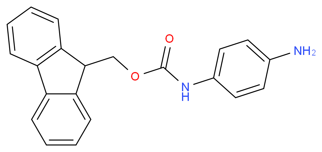 (9H-Fluoren-9-yl)methyl 4-aminophenylcarbamate_分子结构_CAS_205688-13-7)