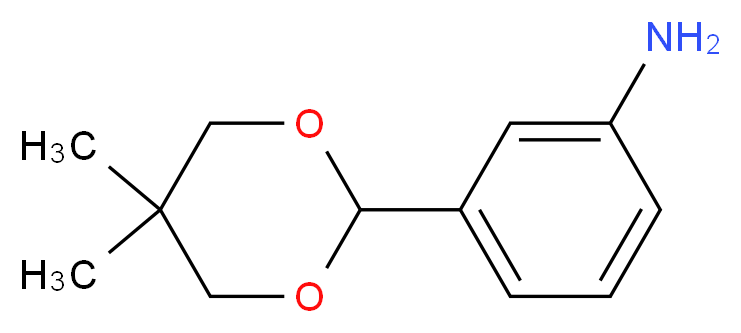 3-(5,5-dimethyl-1,3-dioxan-2-yl)aniline_分子结构_CAS_51226-12-1