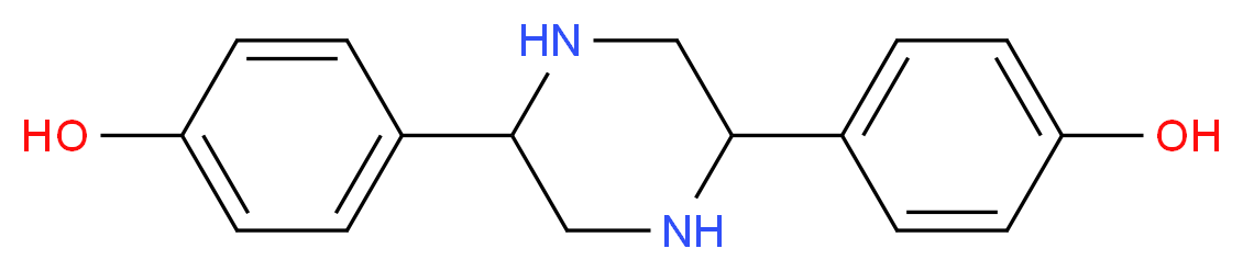 2,5-Bis(4-hydroxyphenyl)piperazine Dihydrochloride_分子结构_CAS_94572-68-6)