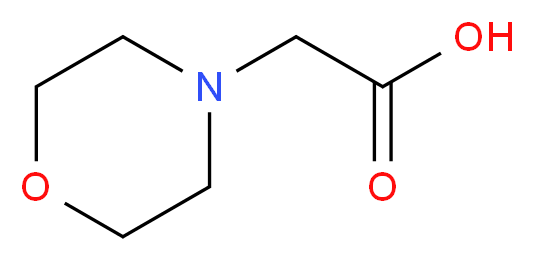 Morpholin-4-yl-acetic acid_分子结构_CAS_3235-69-6)