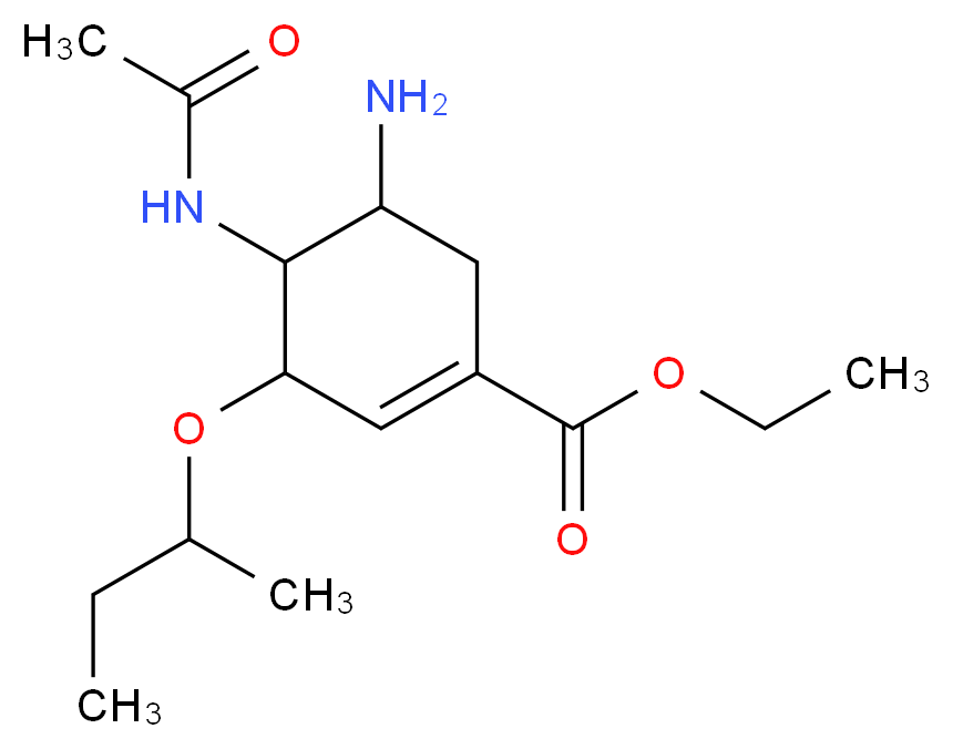 3-Des(1-ethylpropoxy)-3-(1-methylpropoxy) Oseltamivir_分子结构_CAS_1052063-37-2)