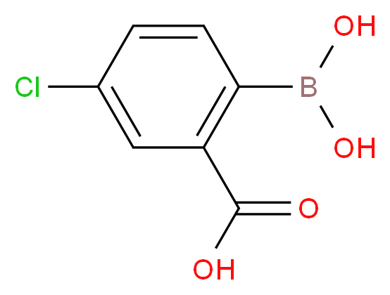 2-羧基-4-氯苯硼酸_分子结构_CAS_850568-07-9)