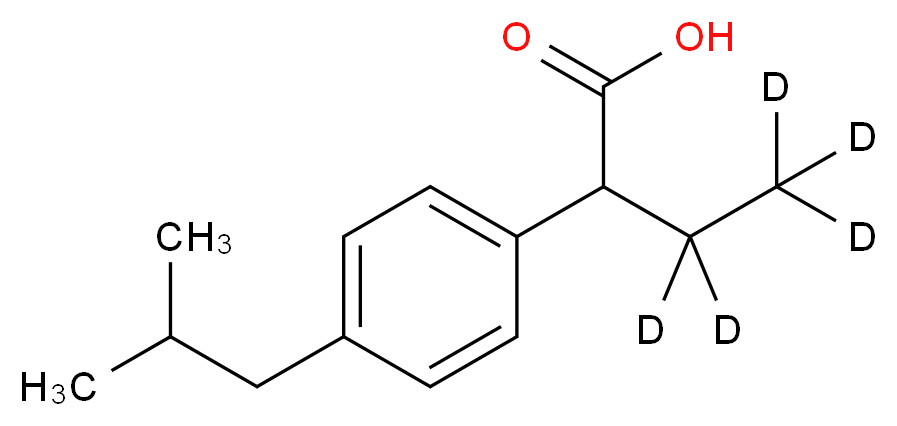 2-[4-(2-methylpropyl)phenyl](3,3,4,4,4-<sup>2</sup>H<sub>5</sub>)butanoic acid_分子结构_CAS_1346603-83-5