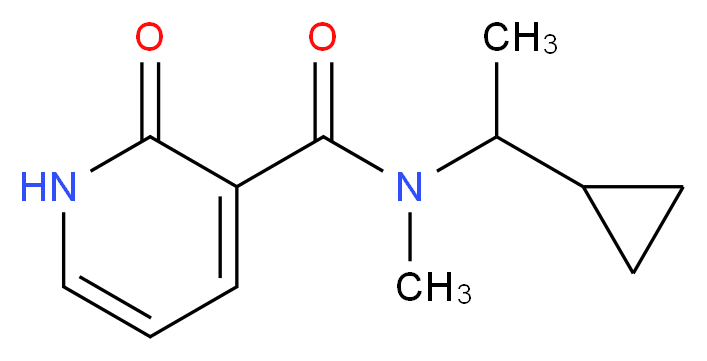 N-(1-cyclopropylethyl)-N-methyl-2-oxo-1,2-dihydropyridine-3-carboxamide_分子结构_CAS_)