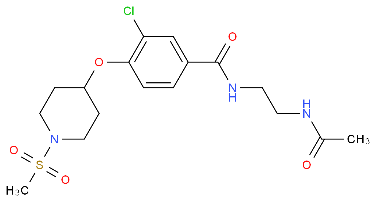 N-[2-(acetylamino)ethyl]-3-chloro-4-{[1-(methylsulfonyl)-4-piperidinyl]oxy}benzamide_分子结构_CAS_)