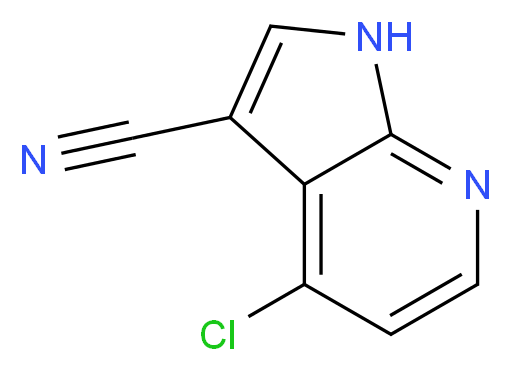 4-chloro-1H-pyrrolo[2,3-b]pyridine-3-carbonitrile_分子结构_CAS_920965-87-3