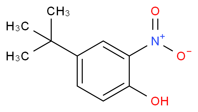 4-(tert-Butyl)-2-nitrophenol_分子结构_CAS_3279-07-0)